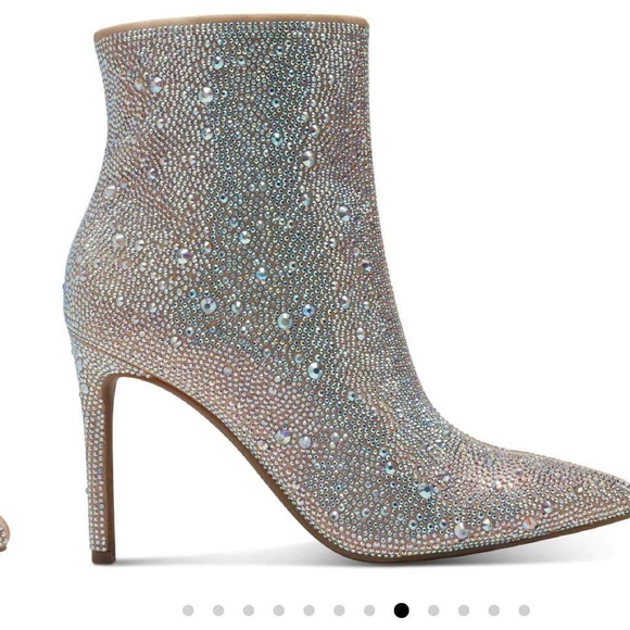 Womens International Concepts Reisa Dress Booties Rhinestone bling Pointed Toe 5 - Picture 2 of 5